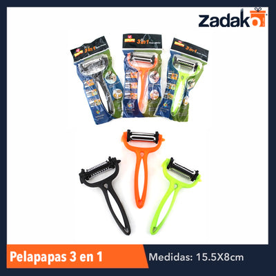 ZC-0287 PELAPAPAS 3 EN 1, CON 1 PZ O CAJA CON 480 PZS