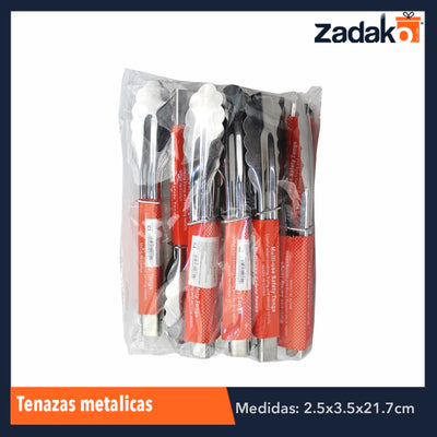 ZC-0332 TENAZAS METALICAS, CON 1 PZ O CAJA CON 500 PZS