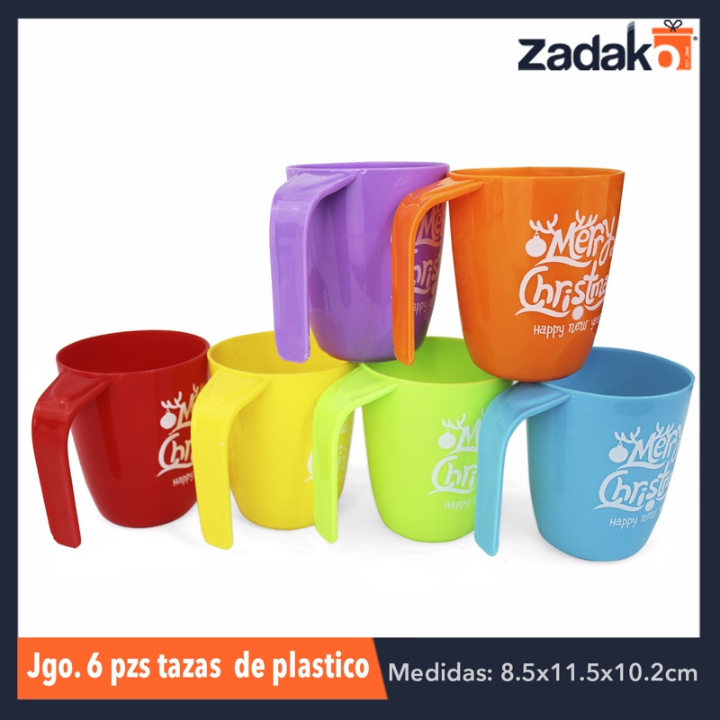 ZC-381 JGO 6 PZS TAZAS DE PLASTICO, CON 1 PZ O CAJA CON 40 PZS