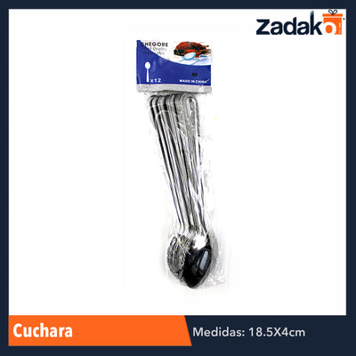 ZC-0105 CUCHARA, CON 12 PZS, O CAJA CON 100 PQTS