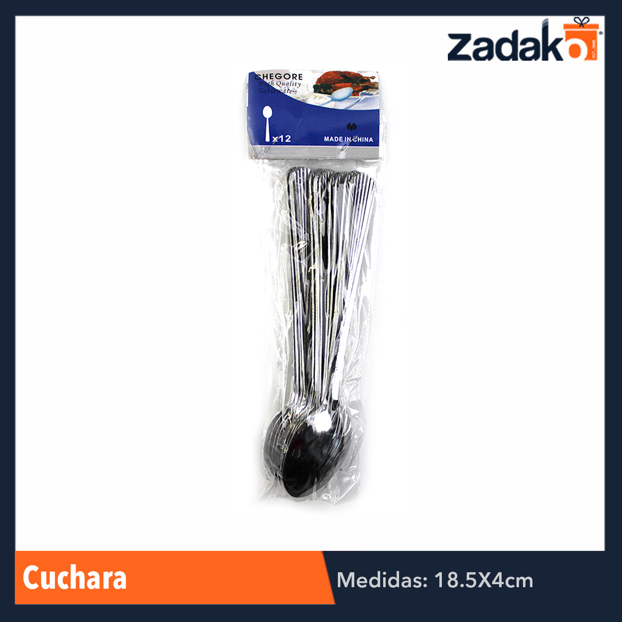 ZC-0106 CUCHARA, CON 12 PZS, O CAJA CON 100 PQTS