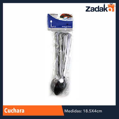 ZC-0106 CUCHARA, CON 12 PZS, O CAJA CON 100 PQTS