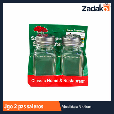 ZC-0337 JGO 2 PZS SALEROS, CON 1 PZ O CAJA CON 144 PZS