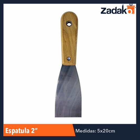 ZF-0153 ESPATULA 2 PULGADAS, 5 ANCHO X 9 LARGO CON 1 PZ O CAJA CON 240 PZS