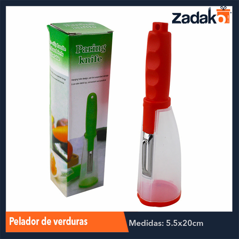 ZC-0345 / ZK-8026 PELADOR DE VERDURAS CON RECIPIENTE, CON 1 PZ O CAJA CON 200 PZS