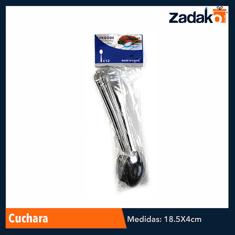 ZC-0109 CUCHARA, CON 12 PZS, O CAJA CON 100 PQTS