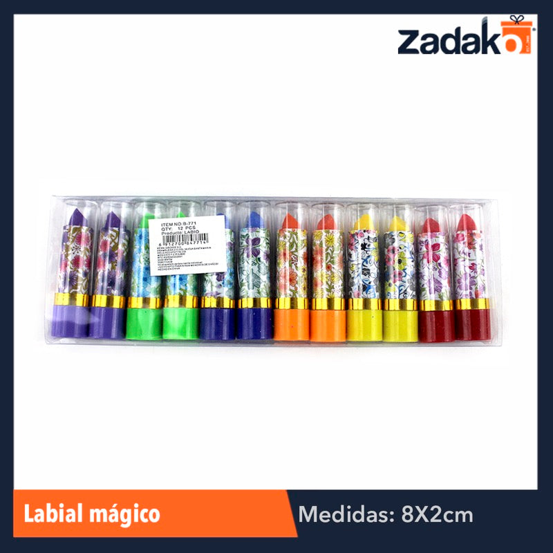 ZB-0047 LABIAL MAGICO, CON 12 PZS, O CAJA CON 100 PQTS