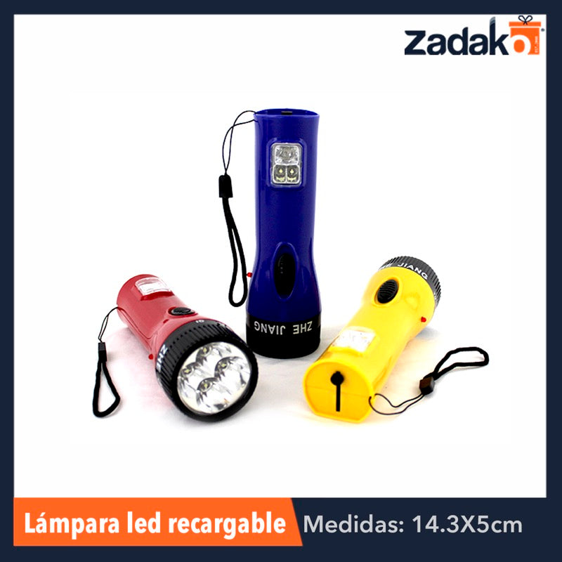 ZF-0045 LAMPARA LED RECARGABLE, CON 1 PZ O CAJA CON 120 PZS