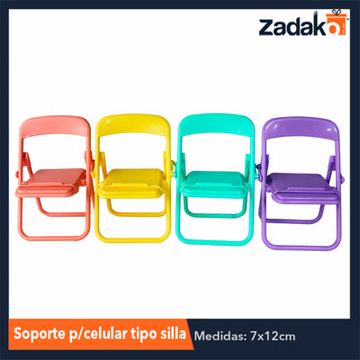 ZE-0060 SOPORTE P/CELULAR TIPO SILLA, CON 1 PZ O CAJA CON 1000 PZS