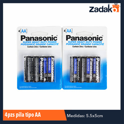 BLISTER 4PZS PILA TIPO-AA PANASONIC, CON 1 PZ O CAJA CON 48 PZS