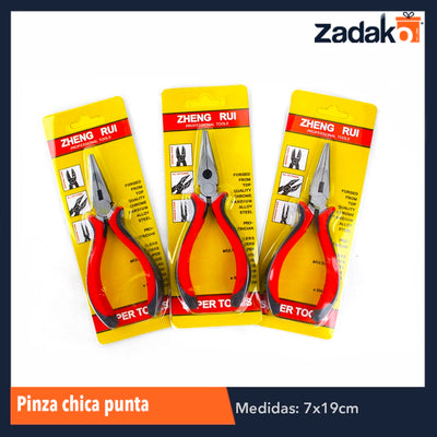 ZF-0132 PINZA CHICA PUNTA, CON 1 PZ O CAJA CON 240 PZS