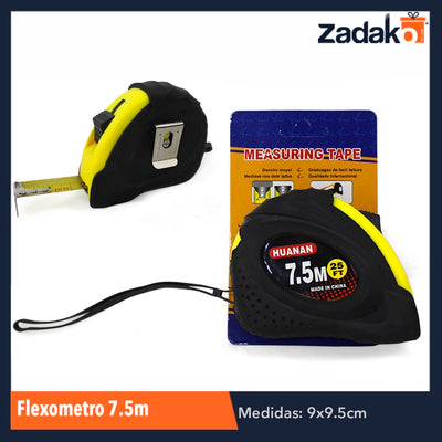 ZF-0117 FLEXOMETRO 7.5MTS, CON 1 PZ O CAJA CON 120 PZS