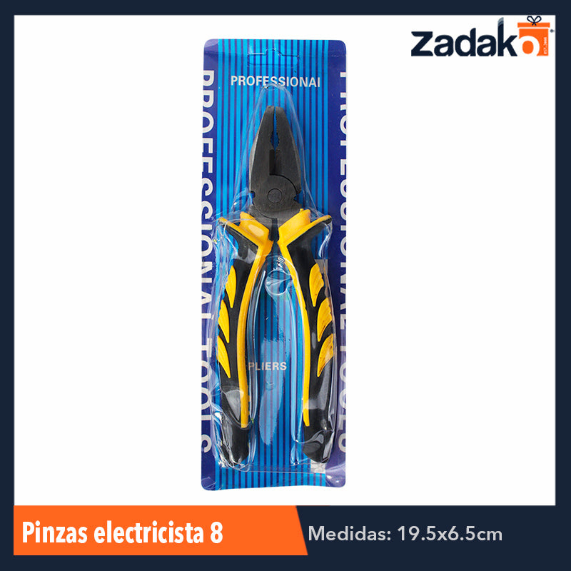 ZF-0142 PINZAS ELECTRICISTA 8", CON 1 PZ O CAJA CON 60 PZS