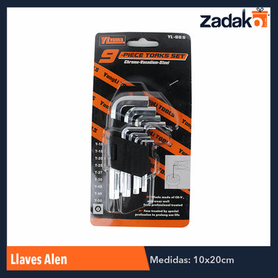 ZF-0144 JUEGO DE LLAVES ALLEN, CON 1 PZ O CAJA CON 72 PZS