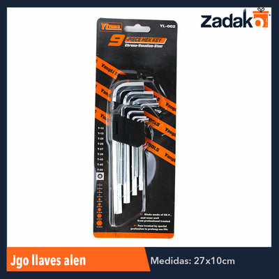 ZF-0145 JGO LLAVES ALLEN, CON 1 PZ O CAJA CON 60 PZS