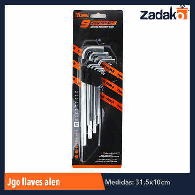 ZF-0146 JGO LLAVES ALLEN, CON 1 PZ O CAJA CON 60 PZS