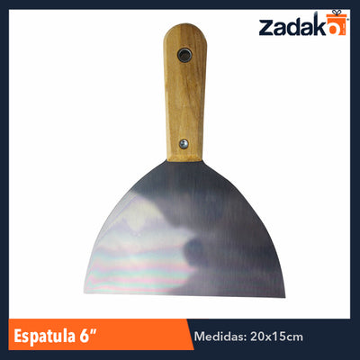 ZF-0157 ESPATULA 6", CON 1 PZ O CAJA CON 240 PZS