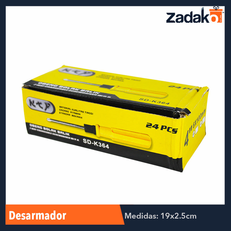 ZF-0158 DESARMADOR, CON 12 PZS, O CAJA CON 20 PQTS