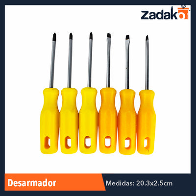 ZF-0159 DESARMADOR, CON 12 PZS, O CAJA CON 20 PQTS