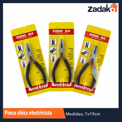 ZF-0130 PINZA ELECTRICISTA DE 4.5", CON 1 PZ O CAJA CON 240 PZS