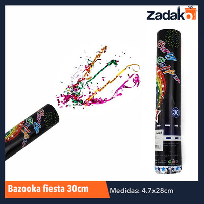 ZFI-0022 BAZOOKA FIESTA 28 CM, CON 1 PZ O CAJA CON 100 PZS