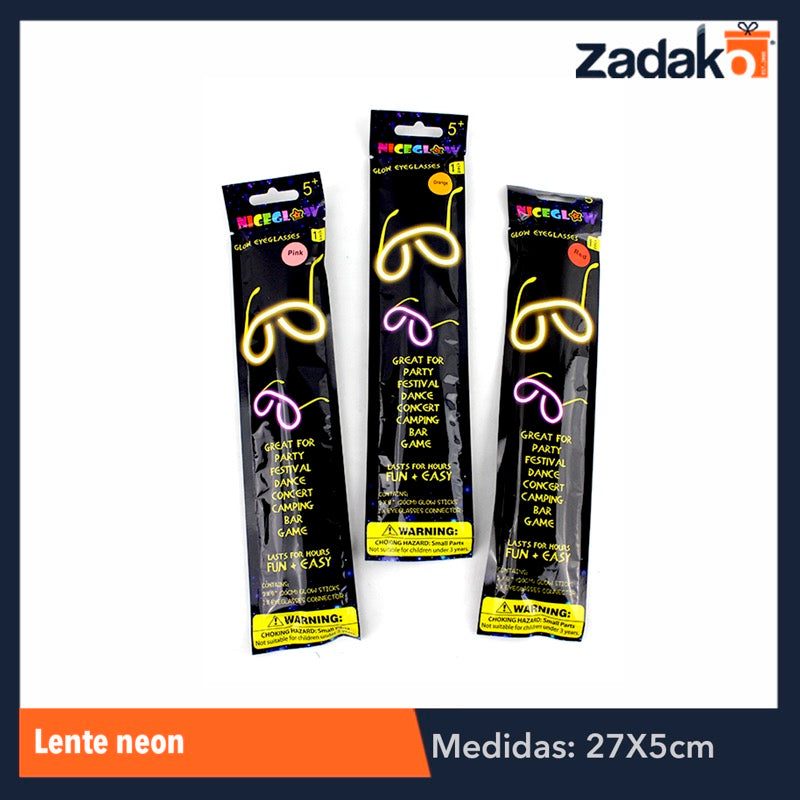 ZFI-0033 LENTE DE NEON, CON 1 PZ O CAJA CON 720 PZS