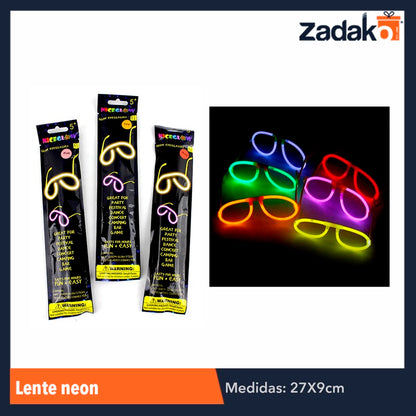 ZFI-0033 LENTE DE NEON, CON 1 PZ O CAJA CON 720 PZS