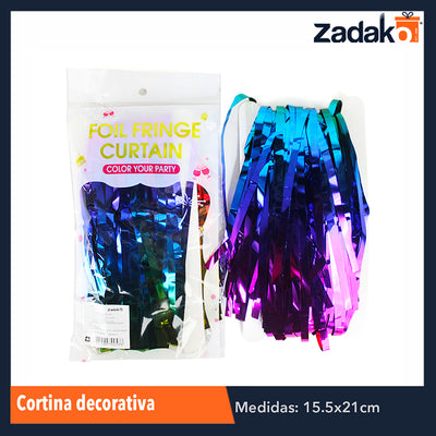 ZFI-0053 CORTINA DECORATIVA, CON 1 PZ O CAJA CON 600 PZS