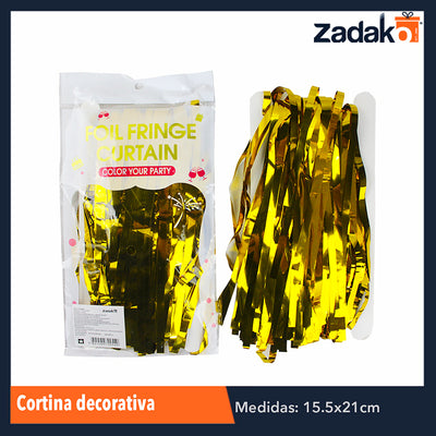 ZFI-0054 CORTINA DECORATIVA, CON 1 PZ O CAJA CON 600 PZS