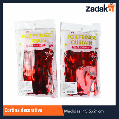 ZFI-0054 CORTINA DECORATIVA, CON 1 PZ O CAJA CON 600 PZS