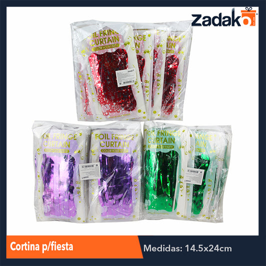ZFI-0078 CORTINA PARA FIESTA, CON 12 PZS, O CAJA CON 50 PQTS