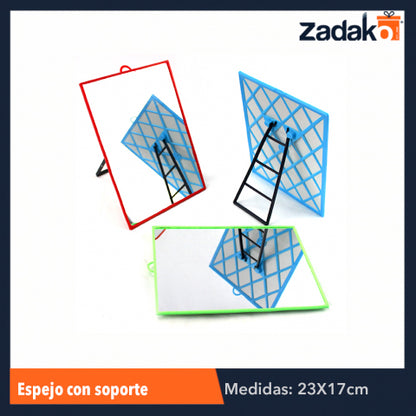 ZH-0048 ESPEJO CON SOPORTE, CON 1 PZ O CAJA CON 96 PZS