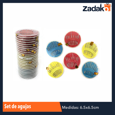 ZH-0057 SET DE AGUJAS PAQ CON 24 JGOS, CON 1 PZ O CAJA CON 60 PQTS