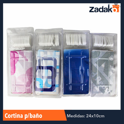 ZH-0084 CORTINA P/BAÑO, CON 1 PZ O CAJA CON 144 PZS