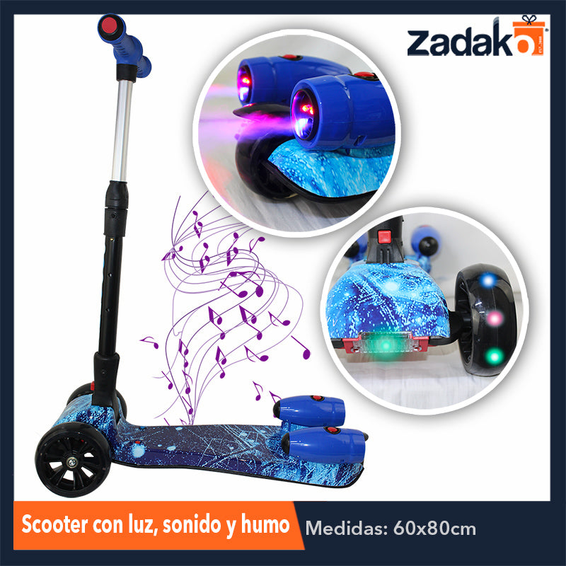 Z-02-JDT-005421 | ZJN-0214 SCOOTER  CON SONIDO, LUZ Y ROCIADOR DE HUMO, CON 1 PZ O CAJA CON 4 PZS