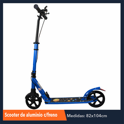 ZJN-0218 SCOOTER DE ALUMINIO CON FRENO, CON 1 PZ O CAJA CON 4 PZS