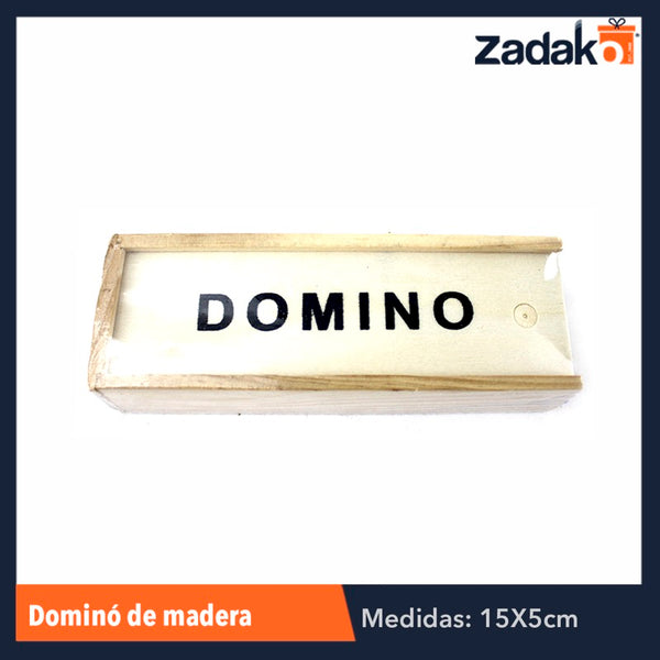 G-9963 ZJ-0021  DOMINO DE MADERA, CON 1 PZ O CAJA CON 200 PZS