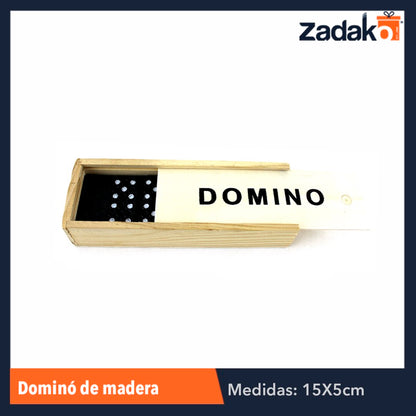 G-9963 ZJ-0021  DOMINO DE MADERA, CON 1 PZ O CAJA CON 200 PZS