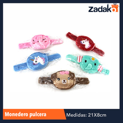 ZA-0036 MONEDERO PULSERA, CON 1 PZ O CAJA CON 720 PZS