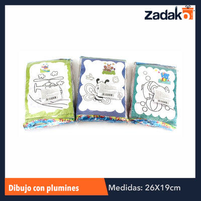 ZJ-0059 DIBUJO C/PLUMIN, CON 10 PZS, O CAJA CON 100 PQTS