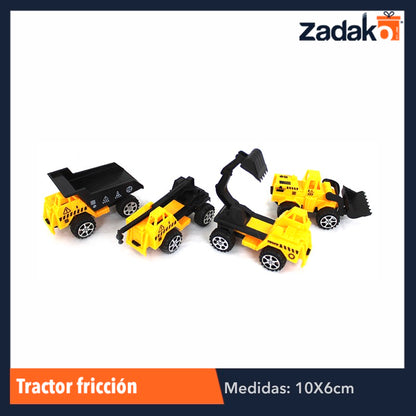 ZJ-0296 TRACTOR FRICCION, CON 1 PZ O CAJA CON 800 PZS