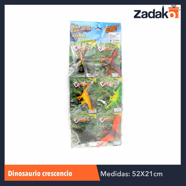 ZJ-0392 DINOSAURIO CRECENCIO CON 6 PIEZAS, O CAJA CON 100 PQTS