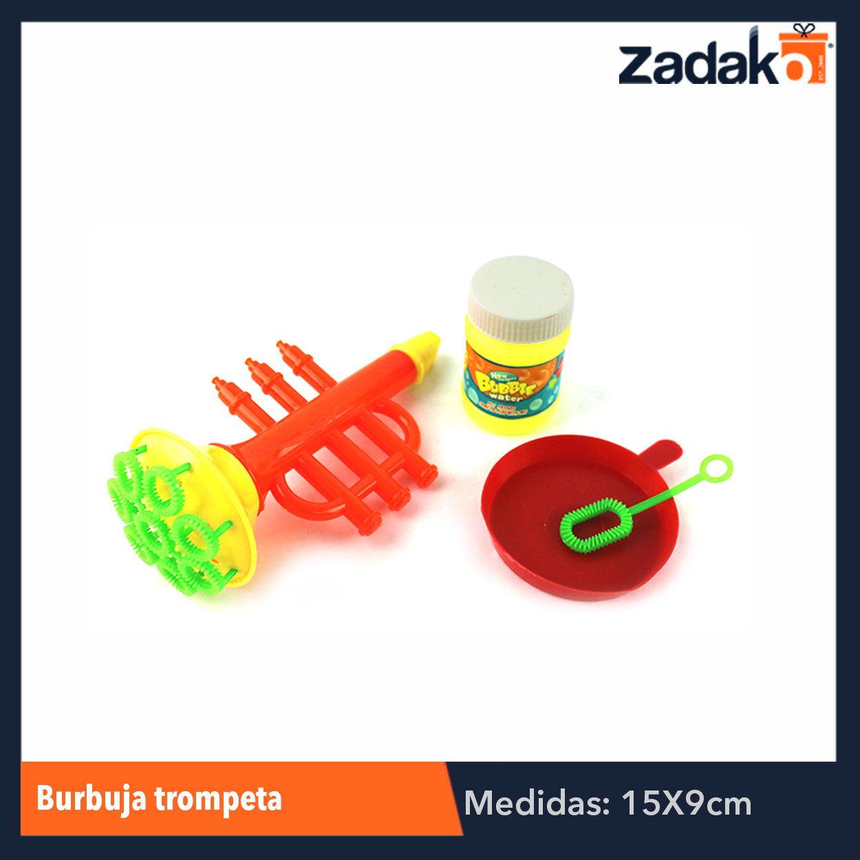 ZJ-0454 BURBUJA TROMPETA, CON 1 PZ O CAJA CON 288 PZS