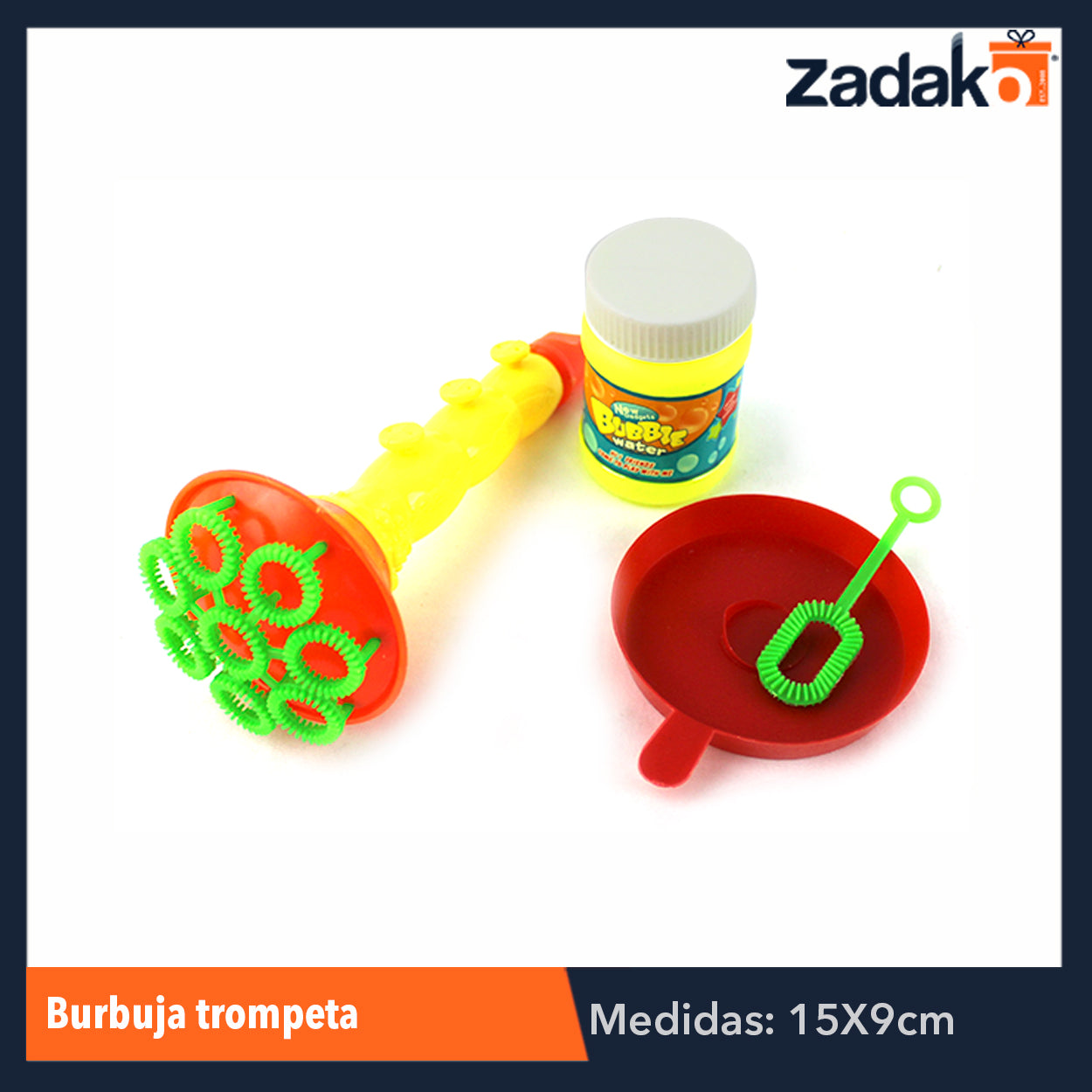 ZJ-0454 BURBUJA TROMPETA, CON 1 PZ O CAJA CON 288 PZS