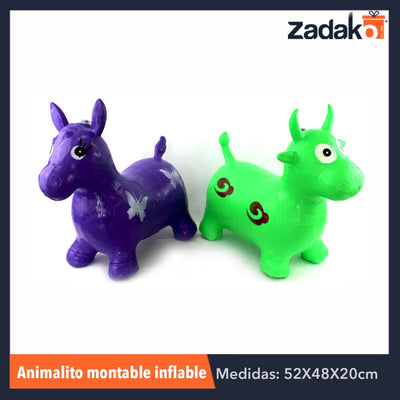 ZJ-0471 ANIMALITO MONTABLE INFLABLE C/SONIDO, CON 1 PZ O CAJA CON 30 PZS