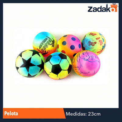 ZJ-0494 PELOTA 23 CM, CON 12 PZS, O CAJA CON 50 PQTS