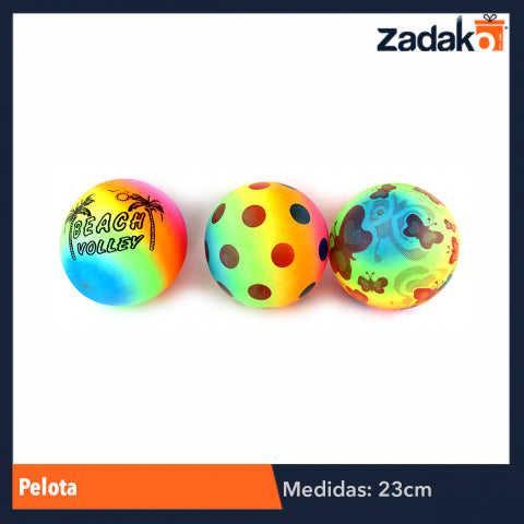 ZJ-0494 PELOTA 23 CM, CON 12 PZS, O CAJA CON 50 PQTS