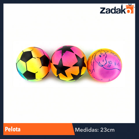 ZJ-0494 PELOTA 23 CM, CON 12 PZS, O CAJA CON 50 PQTS