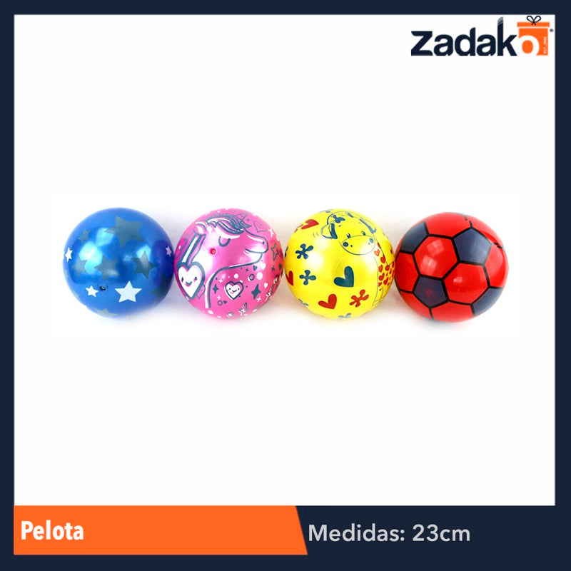 ZJ-0495 PELOTA 23 CM, CON 12 PZS, O CAJA CON 50 PQTS