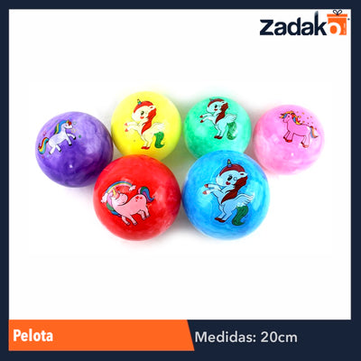 ZJ-0497 PELOTA 20 CM, CON 12 PZS, O CAJA CON 50 PQTS